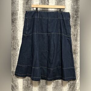 Denim Blue A-Line Women's Skirt